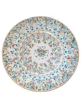 Made in Spain Cruz Hand-Painted Floral Ceramic Serving Plate 12" Diameter